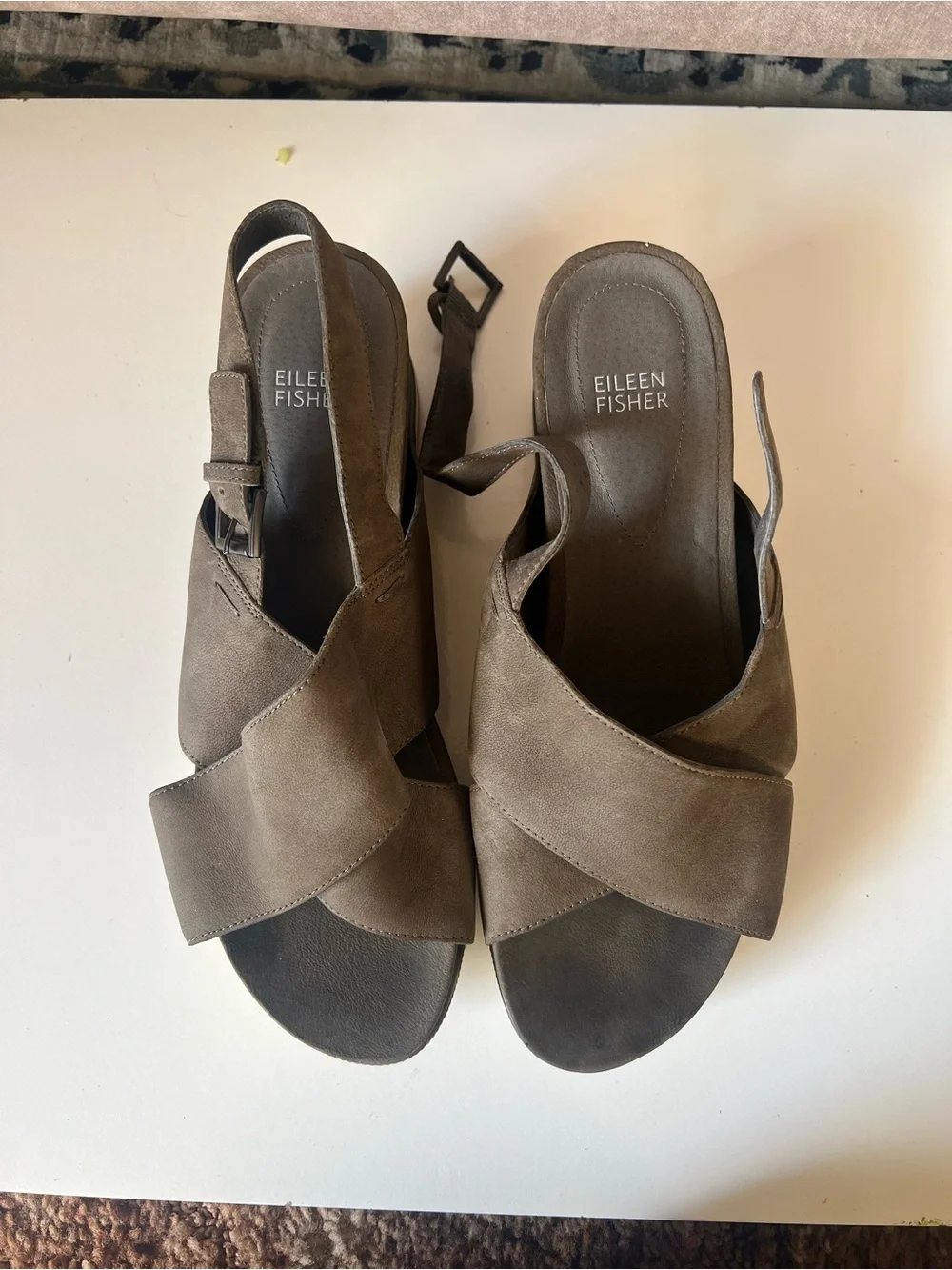 Eileen Fisher crisscross suede